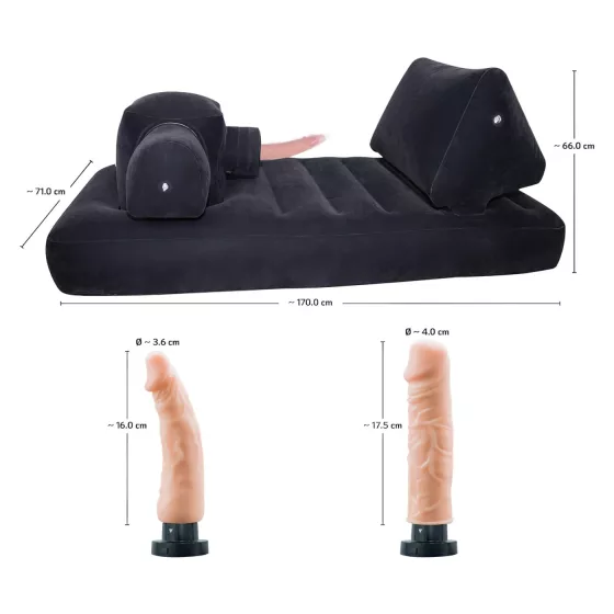You2Toys Velvet Luxury - sexuální stroj, vestavěná postel (černá)