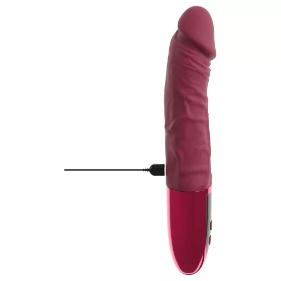 Beau Coeur Varelo - realistický silikonový vibrátor na baterii (červený)