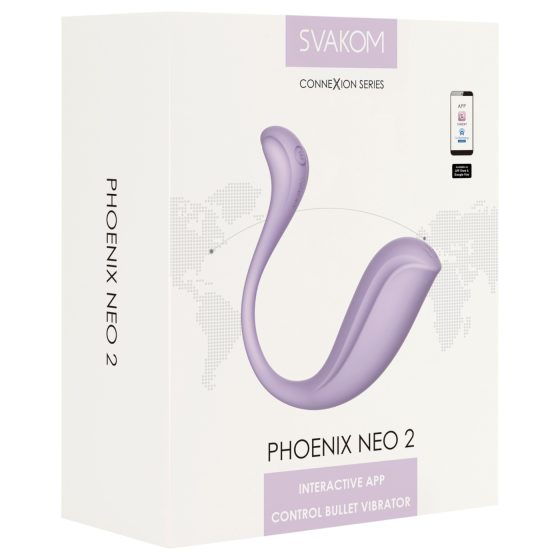 Svakom Phoenix Neo 2 - chytré vibrační vajíčko (fialové)