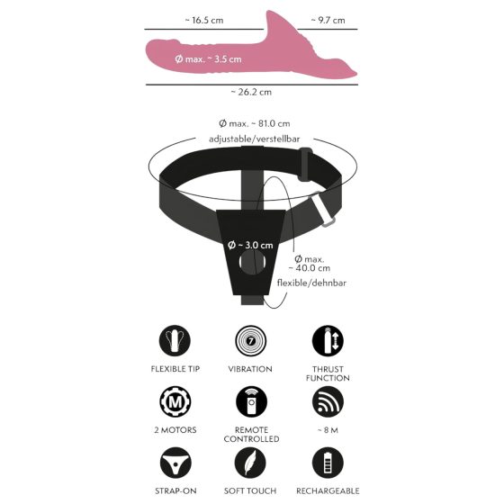 You2Toys - sada připínacích vibrátorů (červená)