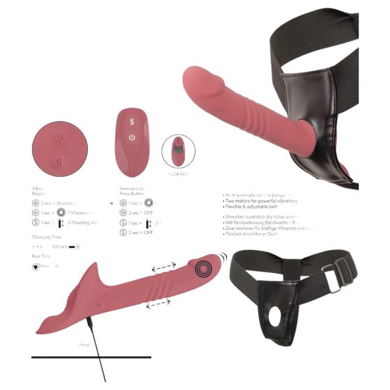 You2Toys - Připínací vibrátor set (červený)