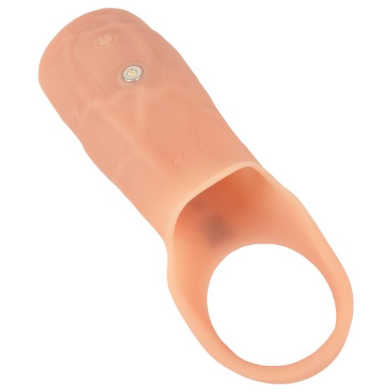 Realistixxx - Otevřený vibrační návlek na penis (přírodní)