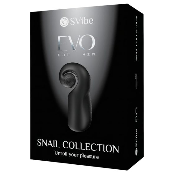 SVibe EVO - vodotěsný, akumulátorový masturbátor (černý)
