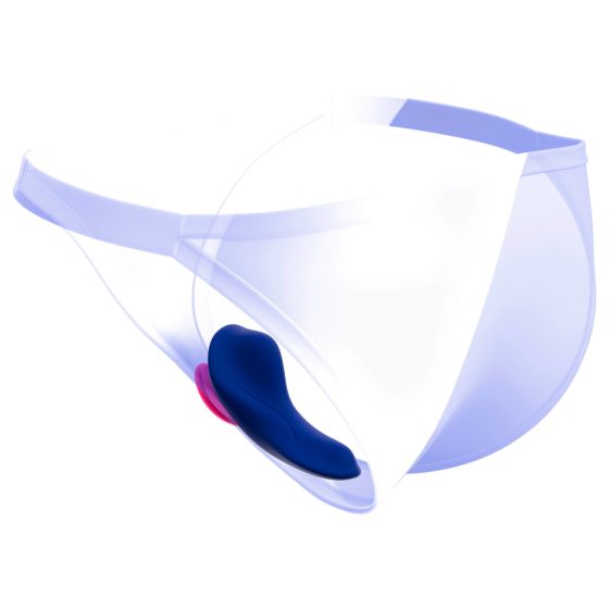 Smile - vibrátor do kalhotek na dálkové ovládání - modrá