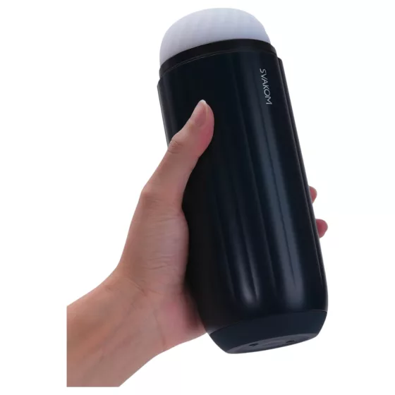 Svakom Sam Neo 2 - masturbátor ovládaný aplikací pro muže (černo-bílý)