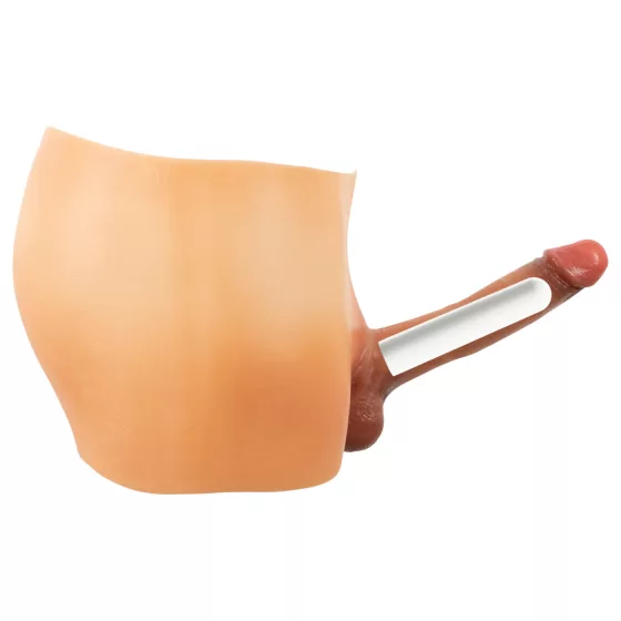 You2Toys Vibrující kalhotky s penisem - realistický strap-on z tekutého silikonu (M)