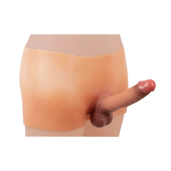 You2Toys Vibrující kalhotky s penisem - realistický strap-on z tekutého silikonu (M)