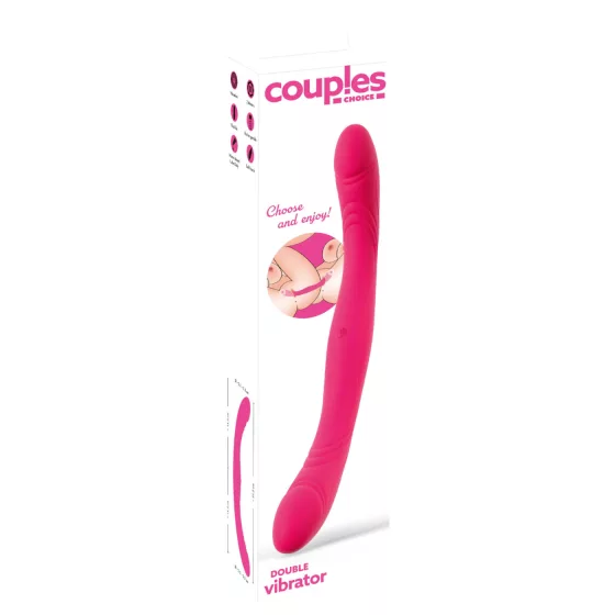 Couples Choice - dvojitý vibrátor pro páry - růžový