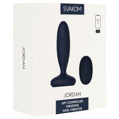 Svakom Jordan - chytrý anální vibrátor (modrý)
