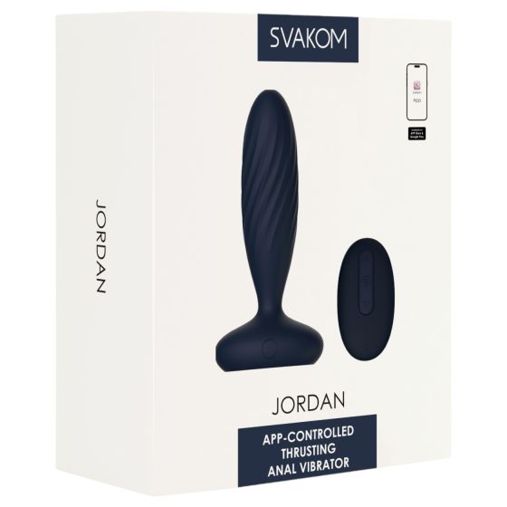 Svakom Jordan - chytrý anální vibrátor (modrý)