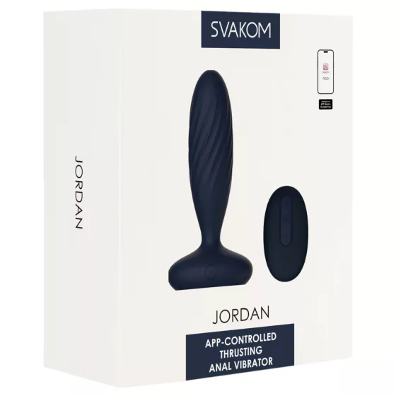Svakom Jordan - anální vibrátor ovládaný aplikací (modrý)