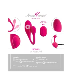   Beau Coeur Koral - nositelné vibrační vajíčko s dálkovým ovládáním (růžové)