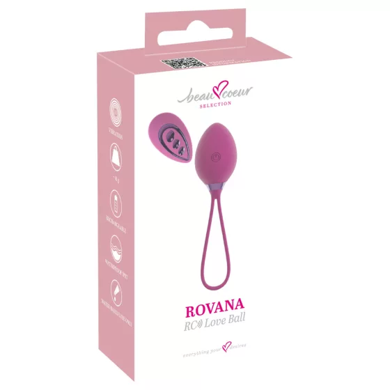 Beau Coeur Rovana - nositelné vibrační vajíčko s rádiovým ovládáním (fialové)