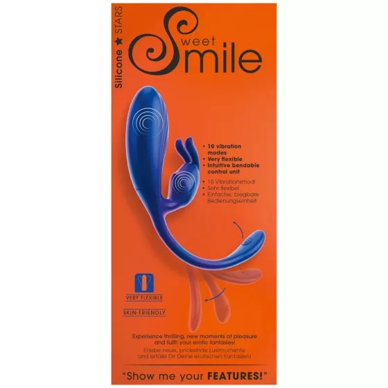 Smile - vibrátor na G-bod a klitoris - modrý