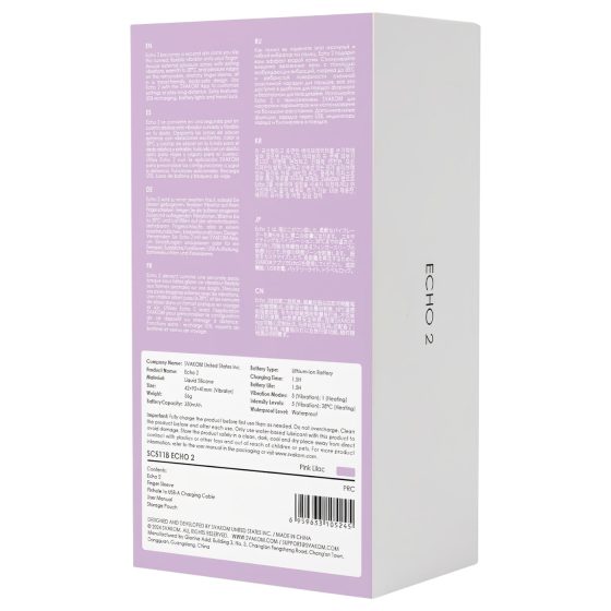 Svakom Echo 2 - vibrační prstový stimulátor - růžový