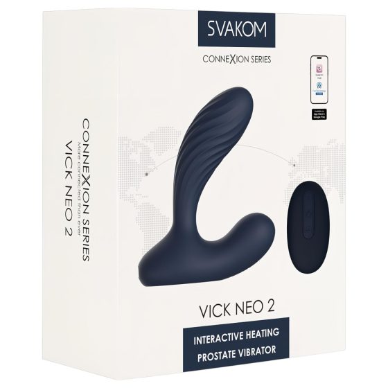 Svakom Vick Neo 2 - chytrý anální vibrátor (modrá)