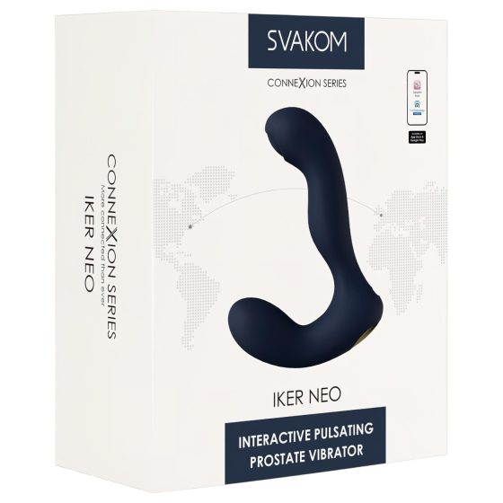 Svakom Iker Neo - interaktivní, pulzující anální vibrátor (modrý)