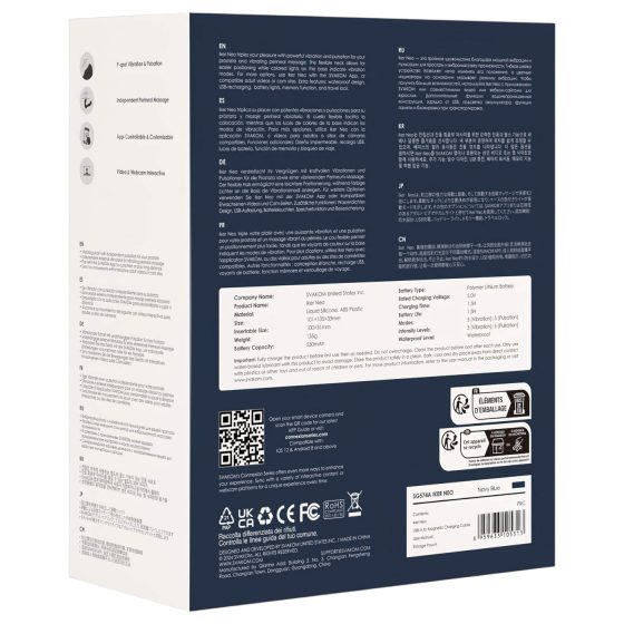 Svakom Iker Neo - interaktivní pulzující anální vibrátor - modrý