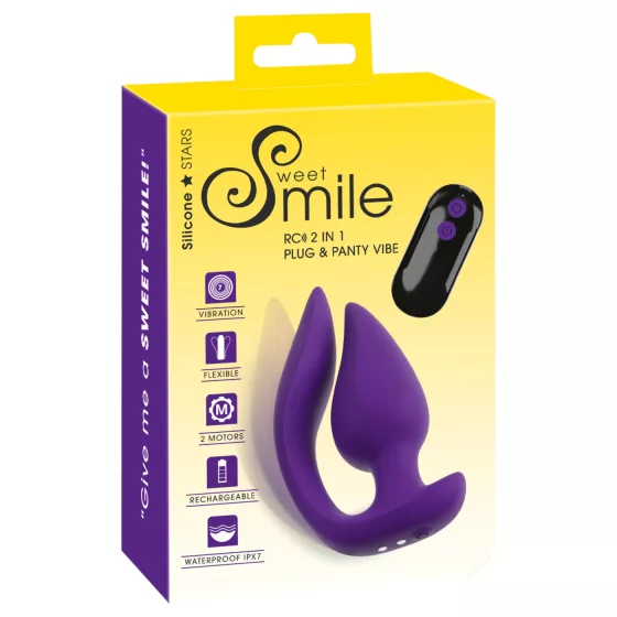 Smile - anální vibrátor a stimulátor klitorisu 2v1 - fialový