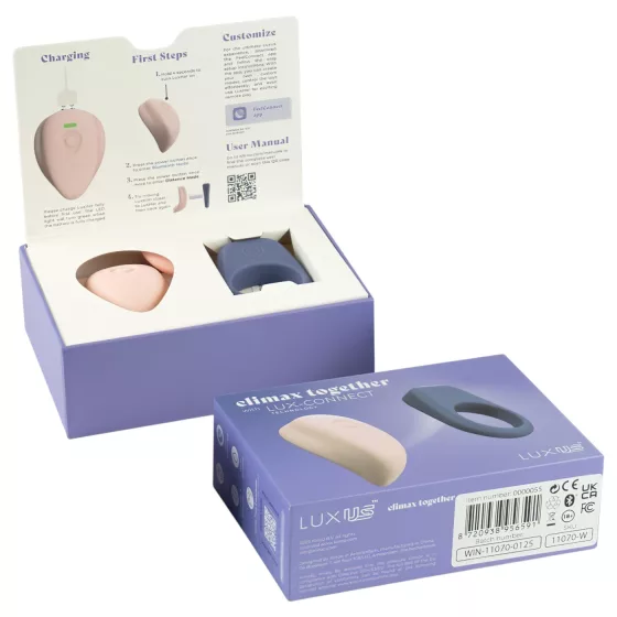 LUXUS Climax Together by Kiiroo - magnetická, aplikací ovládaná sada párového vibrátoru