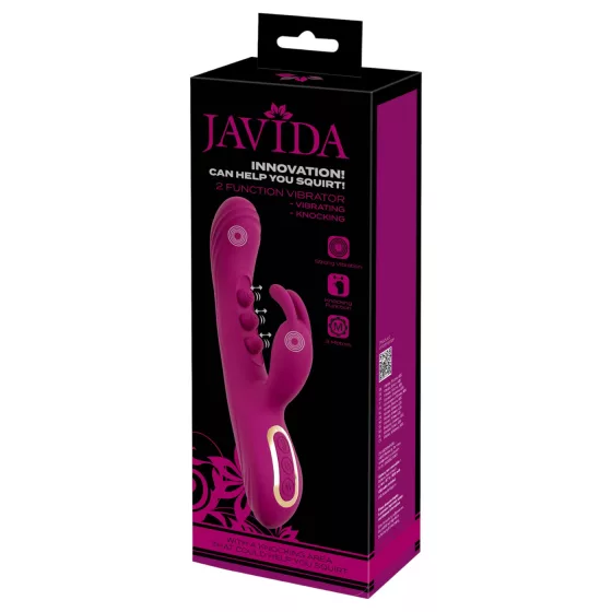 Javida - vibrátor s kuličkami a stimulací klitorisu - fialový