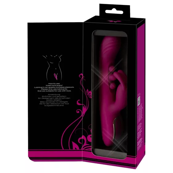 Javida - vibrátor s kuličkami a stimulací klitorisu - fialový