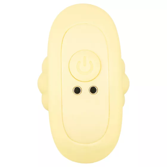 Cuties Mini - anální vibrátor s vroubkováním - žlutý