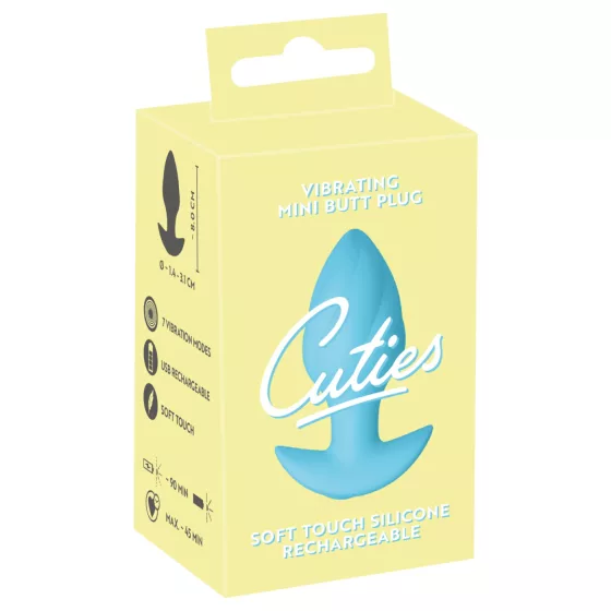 Cuties Mini - vibrační anální kolík - modrý