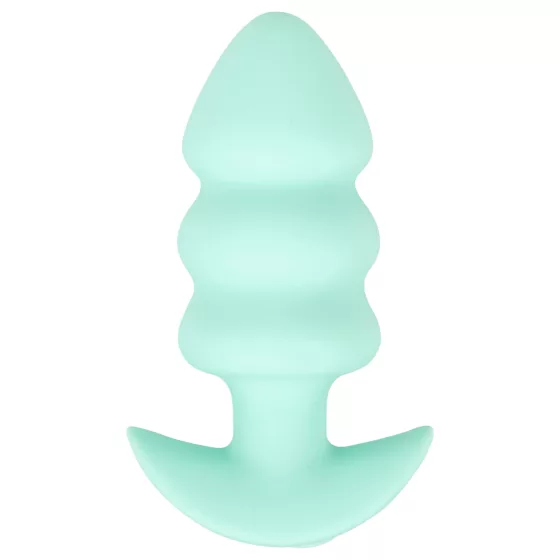 Cuties Mini - anální kolík s kuličkami - vibrace - zelený