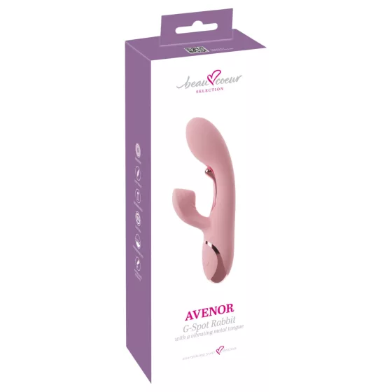 Beau Coeur Avenor - jazýčkový, s pákou na klitoris a stimulací bodu G vibrátor (růžový)