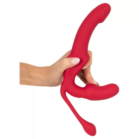 You2Toys Strapless - připínací 3ramenný vibrátor (růžový)