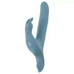   You2Toys - 3dílný připínací králičí přirážecí vibrátor s dálkovým ovládáním (modrý)