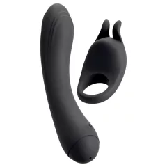   Couple Choice - vibrační kroužek na penis a G-bod - silikon šedý