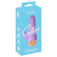   Cuties - akumulátorový, vodotěsný mini vibrátor s dráždičem klitorisu (fialový)