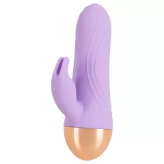   Cuties - akumulátorový, vodotěsný mini vibrátor s dráždičem klitorisu (fialový)