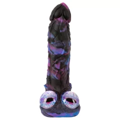   Beasty Cocks Firefly Fantasies - fantazijní vibrátor s vyhříváním a přírazovou funkcí (modrý) - 23,4 cm