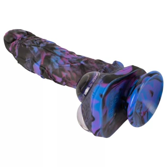 Beasty Cocks Firefly Fantasies - fantazijní vibrátor s vyhříváním a přírazovou funkcí (modrý) - 23,4 cm