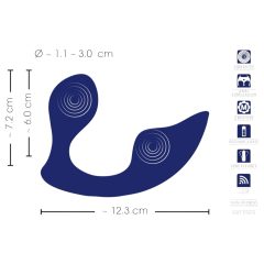   Smile - vibrační anální a venušin vibrátor s dálkovým ovládáním - modrý
