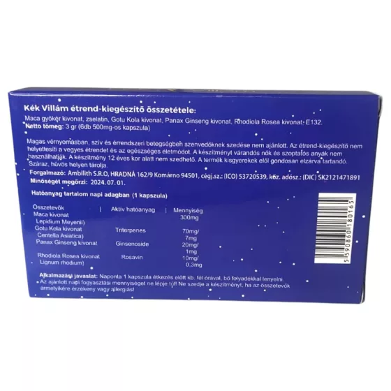 Modrý blesk - kapsle na potenci - 6 ks