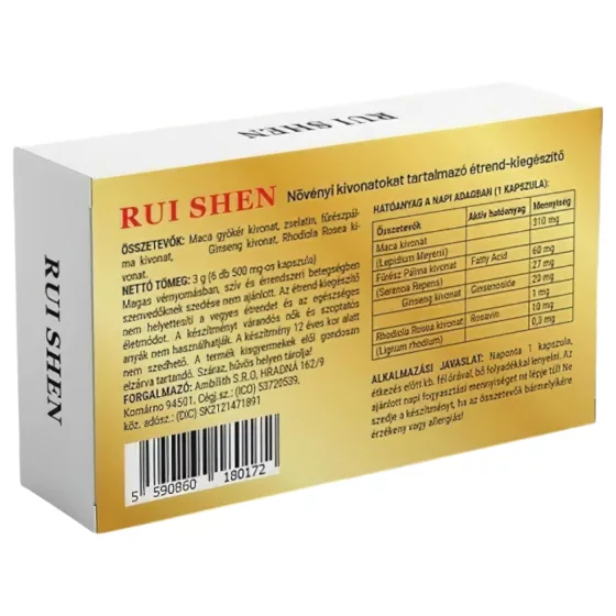 Rui Shen - kapsle na oddálení ejakulace (6 ks)