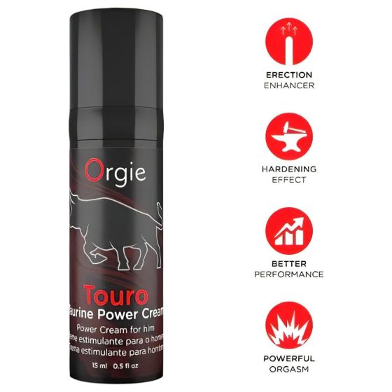 Orgie Touro Power - krém na podporu erekce (15 ml)