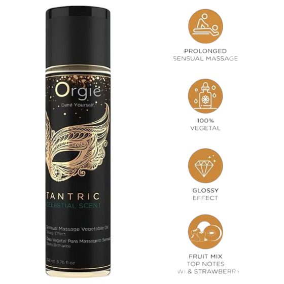 Orgie Tantric Celestial - smyslný masážní olej (200ml)
