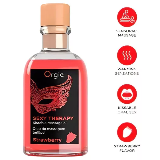 Orgie Sexy Therapy - masážní olej sada - jahoda