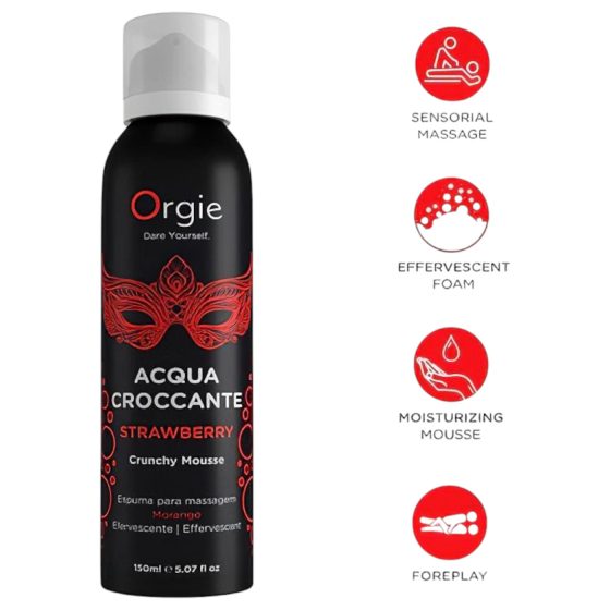 Orgie Acqua Croccante - masážní pěna - jahoda (150 ml)