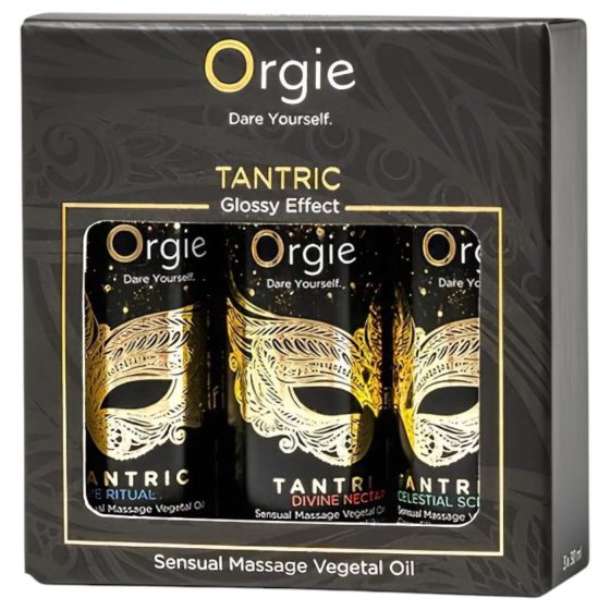 Orgie Tantric - sada smyslných masážních olejů - 3x30 ml