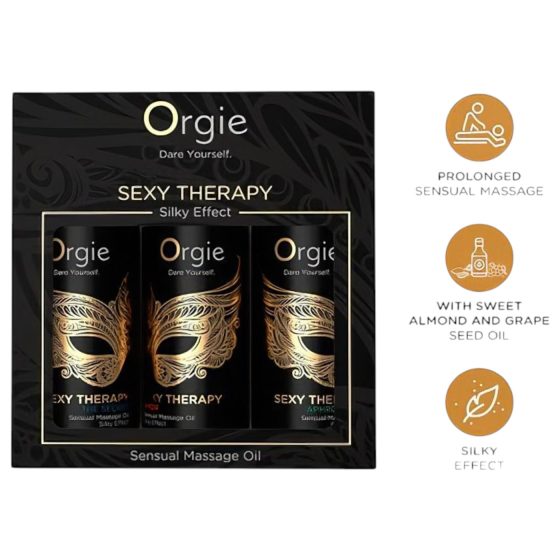 Orgie Sexy Therapy - smyslný masážní olej set (3x30ml)