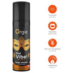   Orgie Dual Vibe - unisex tekutý vibrátor - Sex on the Beach (15 ml)