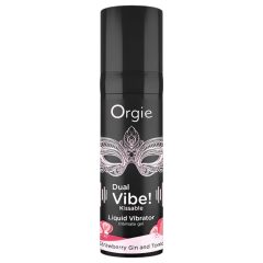   Orgie Dual Vibe - unisex tekutý vibrátor - Jahoda - Gin Tonic (15 ml)