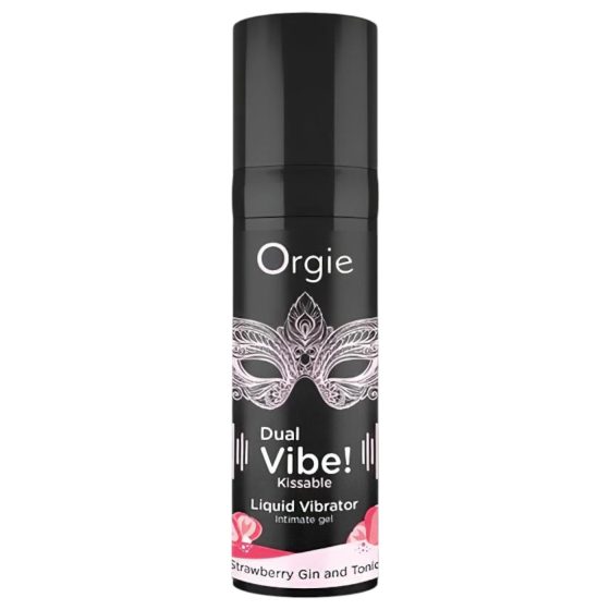 Orgie Dual Vibe - unisex tekutý vibrátor - Jahoda - Gin Tonic (15 ml)