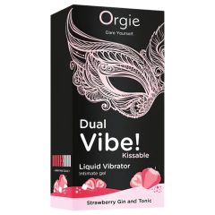   Orgie Dual Vibe - unisex tekutý vibrátor - Jahoda - Gin Tonic (15 ml)
